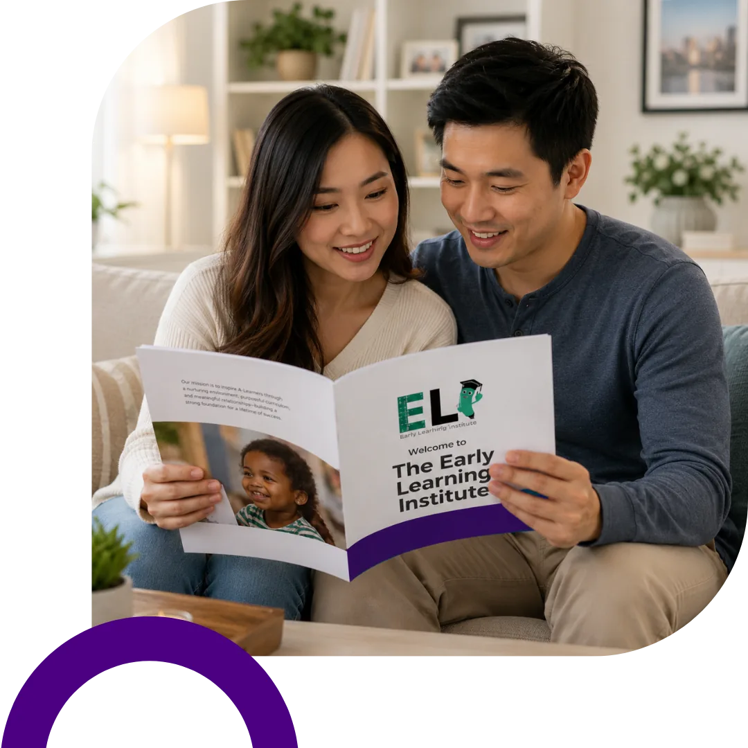 Teacher and young student reading the ELI parent guide together